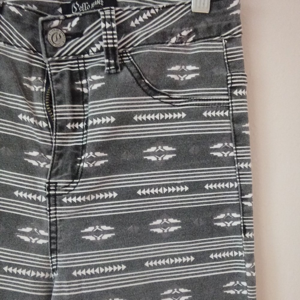 patterned stretchy jeans skinny leg